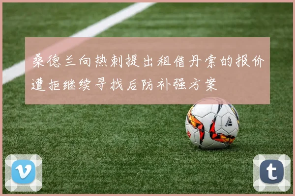 桑德兰向热刺提出租借丹索的报价遭拒继续寻找后防补强方案